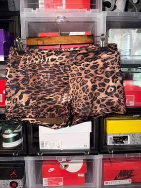 Princess Polly Leopard Print Shorts in Brown and Black
